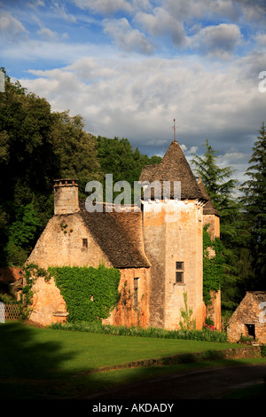 Le Château de Lacypierre à Saint Crépin et Carlucet Banque D'Images