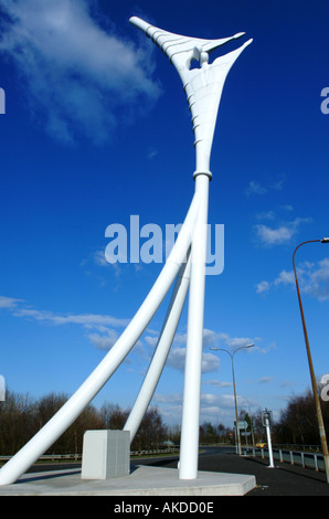 La sculpture rencontre Birchwood risley cheshire angleterre Banque D'Images