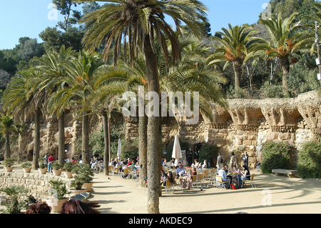 Park Güell de Barcelone, Espagne. Banque D'Images