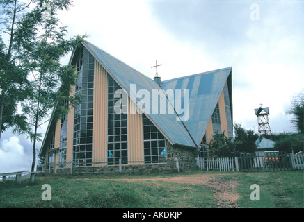 Extérieur de Embobut Mission catholique Cherangani Hills à l'ouest du Kenya Afrique de l'Est Banque D'Images