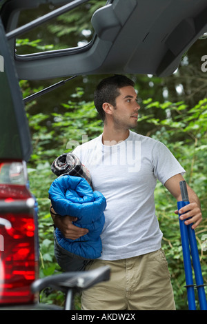 En voiture de l'homme campagne Banque D'Images