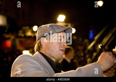 Brad Pitt à beo wulf film premiere'leicester square londres tomb raider joe black Banque D'Images