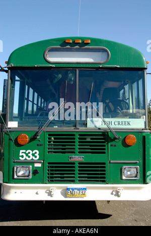 Bus Bus touristiques Parc National Denali Alaska AK U S United States Excursion Mt McKinley me demande de concession de Découverte du lac Toklat Banque D'Images