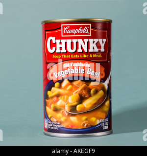 Stock photo de pouvez de boeuf et légumes Chunky de Campbell Banque D'Images