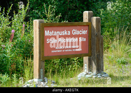 Glacier Mantanuska Recreation Site le long de l'autoroute Glenn Alaska AK U S United States Banque D'Images