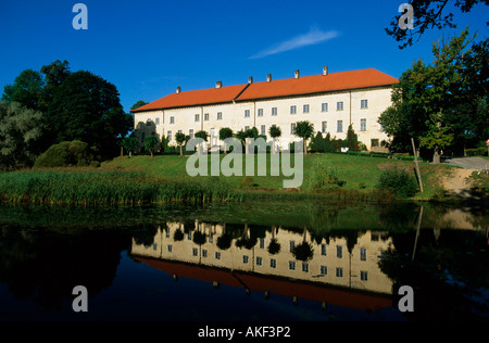 La Lettonie, Talsi bei Dundaga, Wasserburg von 1245 Banque D'Images