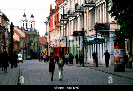 Osteuropa, Lituanie, Kaunas, Altstadt, Vilniaus gatve Fussgängerzone Banque D'Images