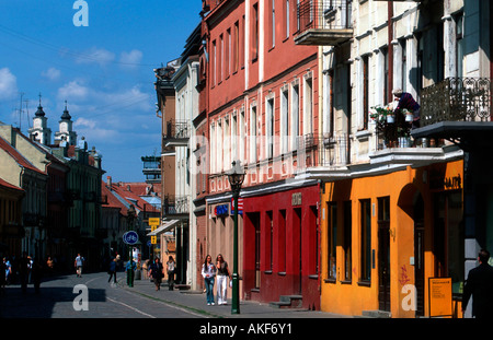 Osteuropa, Lituanie, Kaunas, Altstadt, Vilniaus gatve Fussgängerzone Banque D'Images