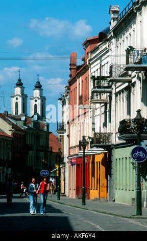 Osteuropa, Lituanie, Kaunas, Altstadt, Vilniaus gatve Fussgängerzone Banque D'Images