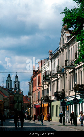 Osteuropa, Lituanie, Kaunas, Altstadt, Vilniaus gatve Fussgängerzone Banque D'Images