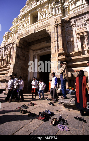 Entrée de la Sri Ranganathaswamy temple près de Mysore dans le sud du Karnataka, Inde Banque D'Images