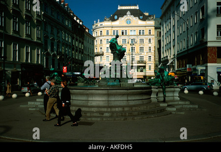 Wien, Österreich, Neuer Markt 1, Providentia-Brunnen Donner-Brunnen oder auch, (1737-39) von Georg Raphael Donner (1693-1741) Banque D'Images