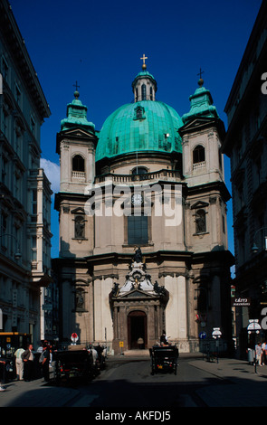 Österreich, Wien I, Blick auf die vom Peterskirche Graben Banque D'Images