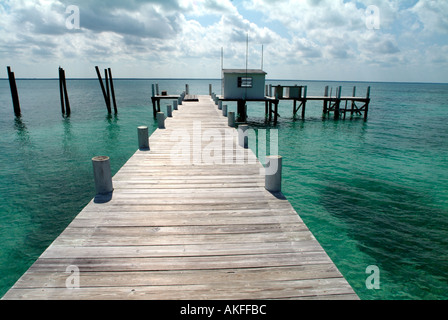 Jetty Green Turtle Cay Bahamas Banque D'Images