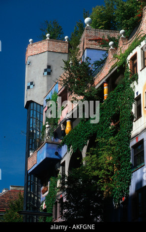 Wien, Österreich III, Kegelgasse 34-38 Hundertwasserhaus Banque D'Images