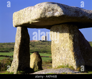 Fr - CORNWALL : Lanyon Quoit près de Penwith Banque D'Images