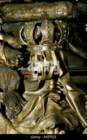 Wien, Österreich, Neuer Markt, Kapuzinergruft, l'ornement du sarcophage de l'empereur Charles VI : Banque D'Images