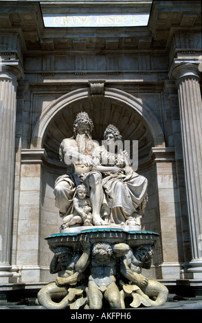 Österreich, Wien 1, détail, Albertinaplatz, vom Danubiusbrunnen (1869) an der Albrechtsrampe Banque D'Images