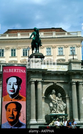 Österreich, Wien 1, détail, Albertinaplatz, vom Danubiusbrunnen (1869) an der Albrechtsrampe Banque D'Images