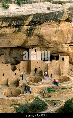 USA, Californie, le Parc National de Mesa Verde, Cliff Palace Banque D'Images