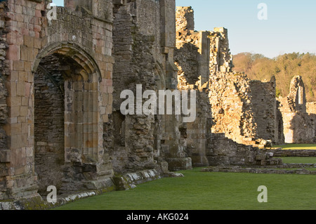 Ruines de l'abbaye d'Easby Richmond North Yorkshire Angleterre UK Banque D'Images