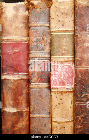 Close up of old books Banque D'Images