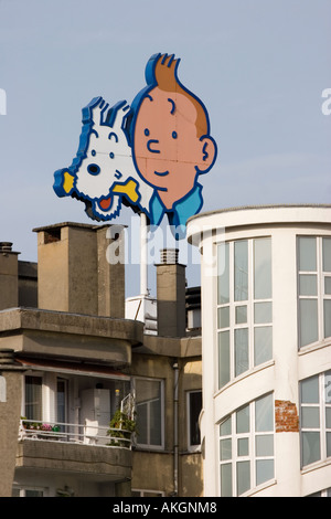 Tintin et Milou Bruxelles Belgique Banque D'Images