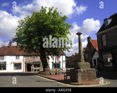 La place du village d'Alfriston Sussex England Banque D'Images