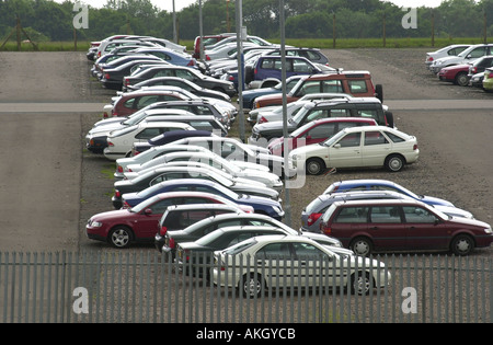 Parking long séjour à l'aéroport de Luton UK Banque D'Images