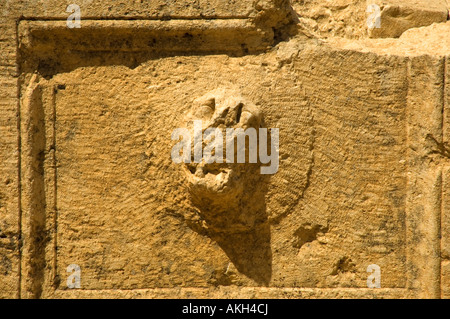 Close up of Lion sculpture à Baalbek Banque D'Images