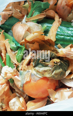 Légumes pourris pour le compost Banque D'Images