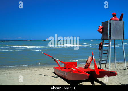 Baywatch, Cesenatico, Emilie Romagne, Italie Banque D'Images