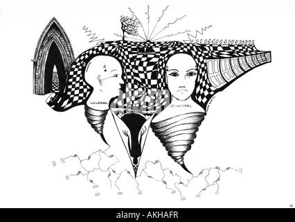 À partir de 'Le Visual Diary' par Sharon Scott Leeds West Yorkshire Angleterre UK Banque D'Images