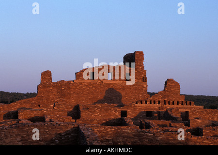 Salinal Missions Pueblo National Monument Ruines Abo Nouveau Mexique San Gregorio de Spahish Abo colonial Mission Church Banque D'Images