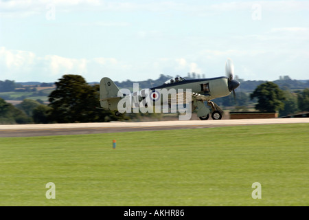 Années 1950, un ancien combattant de la guerre de Corée la Royal Navy Hawker Sea Fury. Banque D'Images