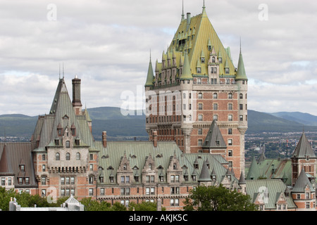 Le Château Frontenac à Québec Canada vu de la Citadelle Banque D'Images