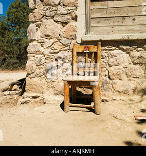 Taramuhara s'attarder sur les Indiens Copper Canyon Chihuahua Mexique Banque D'Images