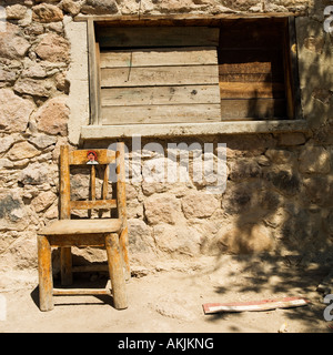 Taramuhara s'attarder sur les Indiens Copper Canyon Chihuahua Mexique Banque D'Images