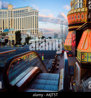 Vues vista Las Vegas Bellagio scène Bill's Gambling Saloon Casino Resort Banque D'Images