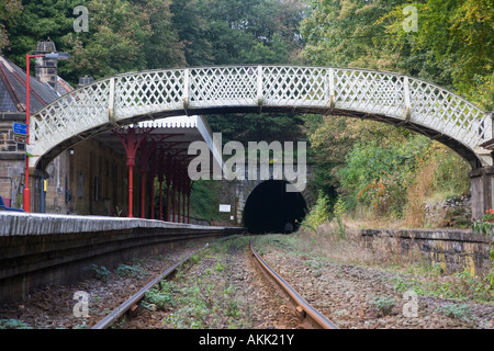 La gare de Cromford Derbshire dans le Peak District Banque D'Images