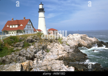 Phare Phare Portland Maine ocean mer Banque D'Images