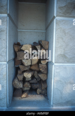 Pile de bois de chauffage Banque D'Images