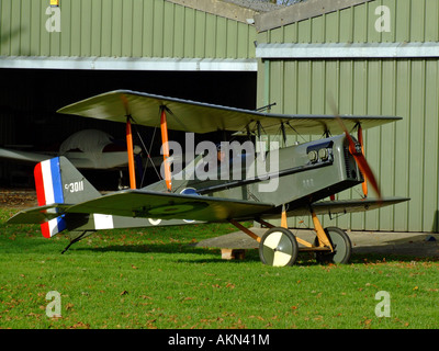 Replica SE5a LA PREMIÈRE GUERRE MONDIALE avion de chasse. Temple Bruer, Lincolnshire Banque D'Images