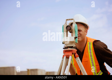 Surveyor au travail Banque D'Images