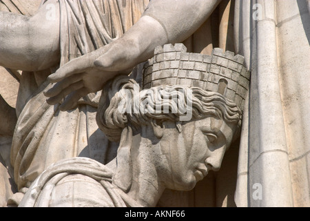 À partir de détails Le Triomphe de Napoléon par Cortot relief sur l'Arc de Triomphe Paris France Banque D'Images