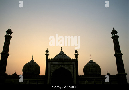 New Delhi la mosquée Jama Majid Banque D'Images