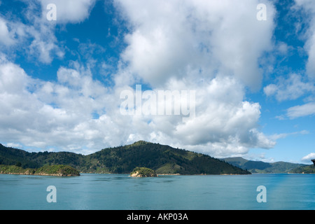 Marlborough Sounds du Lynx Interisland Ferry, île du Sud, Nouvelle-Zélande Banque D'Images