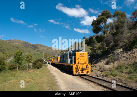 Taieri Gorge Railway de Dunedin, Otago, île du Sud, Nouvelle-Zélande Banque D'Images