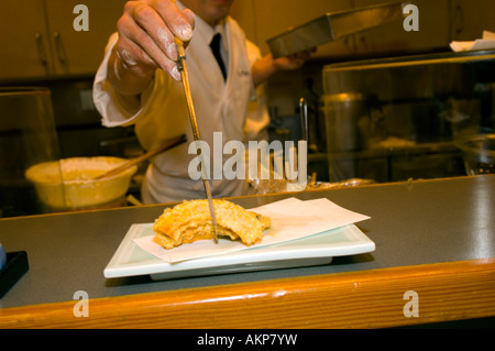 Restaurant Tempura à Yokohama au Japon Banque D'Images