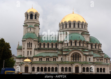 La cathédrale Alexandre Nevski au Parlement Narodno Sabranie Square, Sofia Bulgarie Banque D'Images